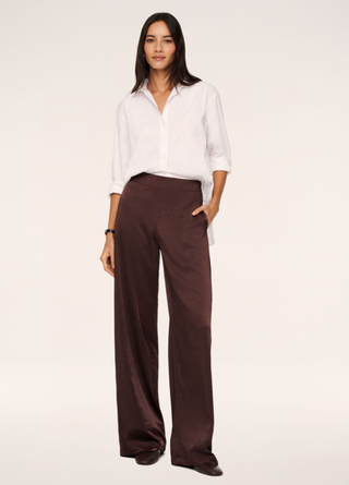 Satin Wide Leg Pant - Umber Root // Spanx