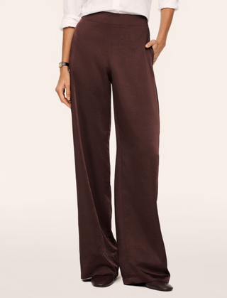 Satin Wide Leg Pant - Umber Root // Spanx