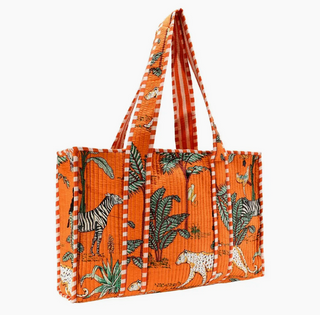 Quilted Print Tote Bag - Small