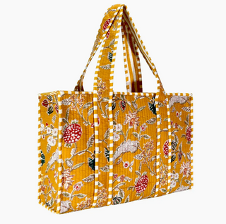 Quilted Print Tote Bag - Large