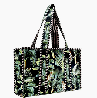Quilted Print Tote Bag - Large