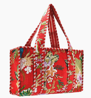 Quilted Print Tote Bag - Large