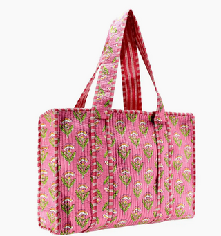 Quilted Print Tote Bag - Large
