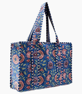 Quilted Print Tote Bag - Small