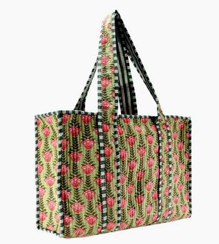 Quilted Print Tote Bag - Small