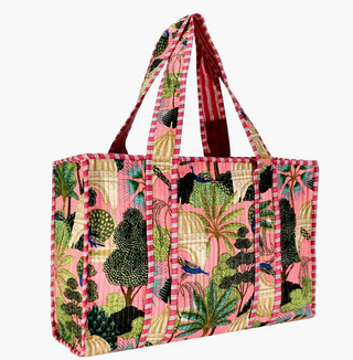 Quilted Print Tote Bag - Small