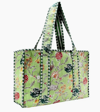 Quilted Print Tote Bag - Small