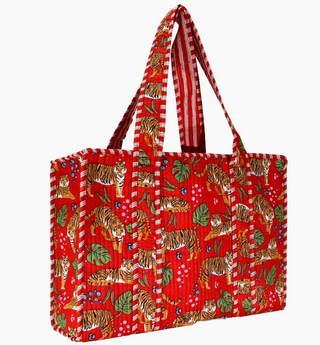 Quilted Print Tote Bag - Small