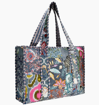 Quilted Print Tote Bag - Small
