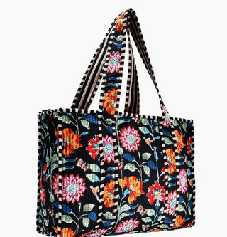 Quilted Print Tote Bag - Small