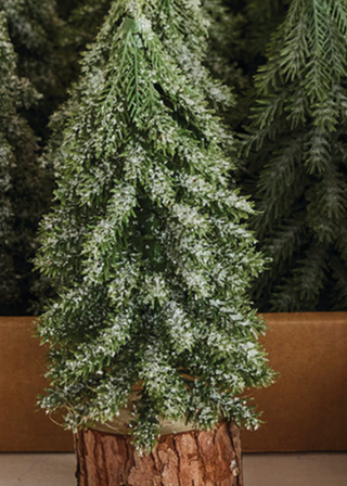 Small Faux Evergreen Trees w/ Wood Bases