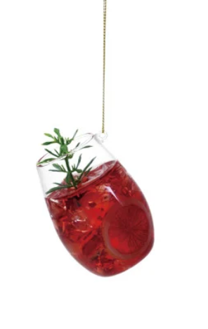 Glass Cocktail Ornaments