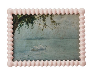 Bubble Picture Frame with Vintage Reproduction Image - 5" x 7" Photos