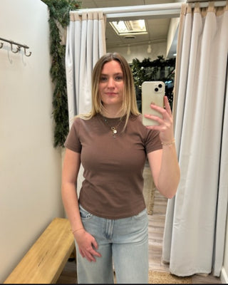 Alba Baby Tee - Mink // Pistola