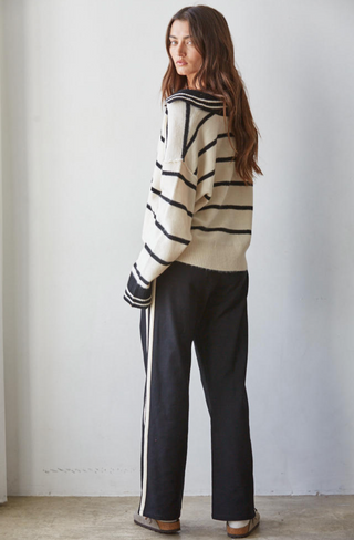 The Cheshire Pullover Cream Black