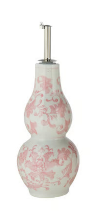 Stoneware Hand-Painted Oil Cruet