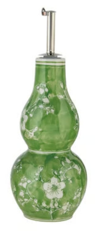 Stoneware Hand-Painted Oil Cruet