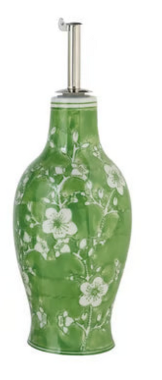 Stoneware Hand-Painted Oil Cruet