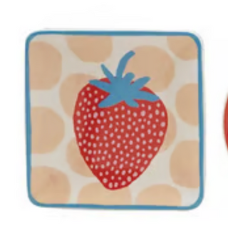 Fruit & Veggies Image Small Stoneware Dish
