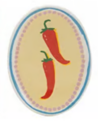 Fruit & Veggies Image Small Stoneware Dish