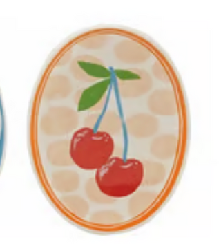Fruit & Veggies Image Small Stoneware Dish