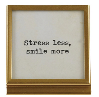 Playful Small Frame w/ Easel & Saying - Gold