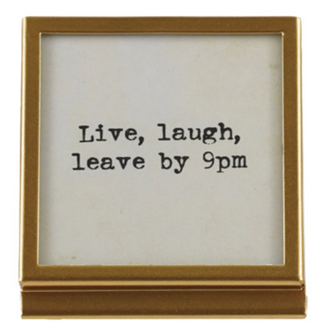 Playful Small Frame w/ Easel & Saying - Gold