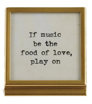 Playful Small Frame w/ Easel & Saying - Gold