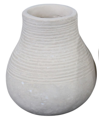 Ivory Grooved Lines Bud Vases