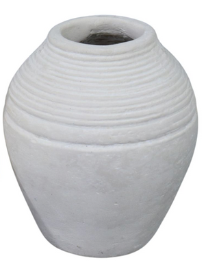 Ivory Grooved Lines Bud Vases