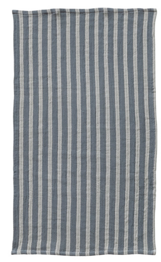 Woven Cotton Double Cloth Striped Tea Towel, 3 Colors