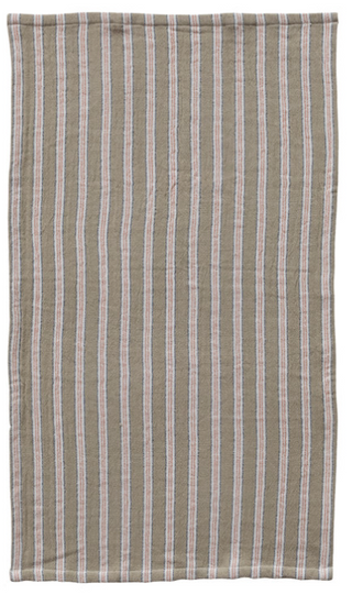 Woven Cotton Double Cloth Striped Tea Towel, 3 Colors