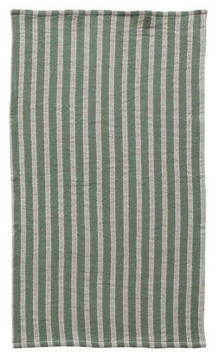 Woven Cotton Double Cloth Striped Tea Towel, 3 Colors