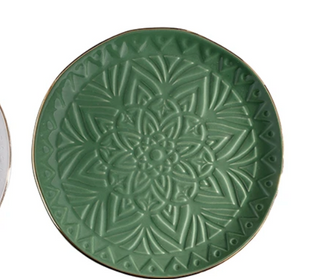 Snowflake Gold Stamped Appetizer Plate