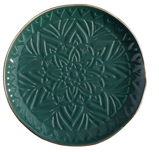 Snowflake Gold Stamped Appetizer Plate