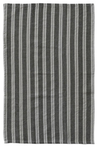 Woven Cotton Slub Tea Towel with Stripes, 3 Styles