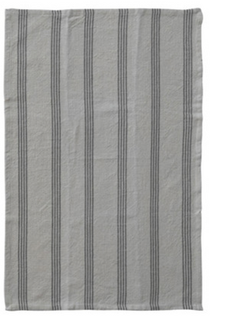 Woven Cotton Slub Tea Towel with Stripes, 3 Styles