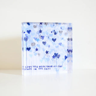 Starry Starry Block of Love Acrylic Mini Art