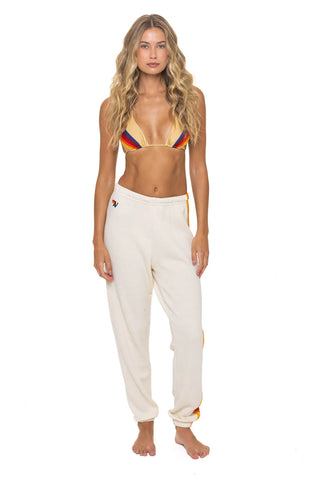 5 Stripe Sweatpants - Vintage White // Aviator Nation