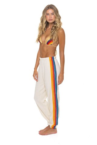5 Stripe Sweatpants - Vintage White // Aviator Nation