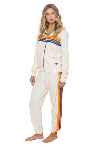 5 Stripe Hoodie - Vintage White // Aviator Nation