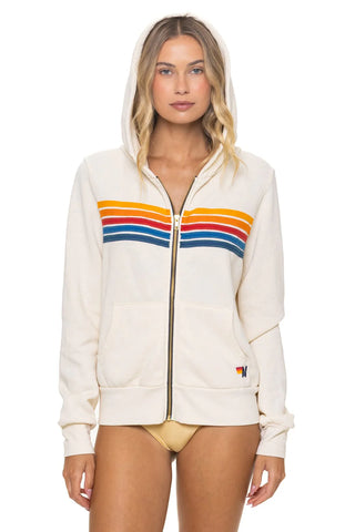 5 Stripe Hoodie - Vintage White // Aviator Nation
