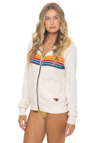 5 Stripe Hoodie - Vintage White // Aviator Nation