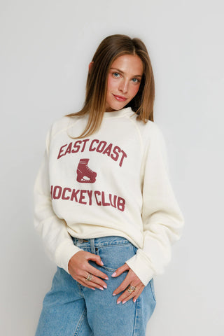 East Coast Hockey Club Raglan Crew - Off-White // Sunny Somewhere