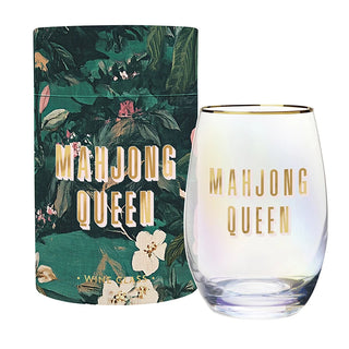 Mahjong Queen Stemless Wine Glass