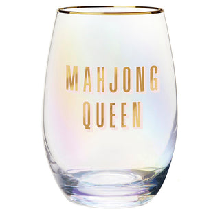 Mahjong Queen Stemless Wine Glass