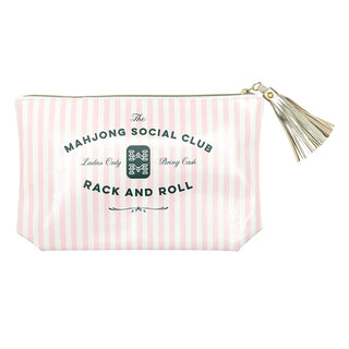 Oil Cloth Pouch - Mahjong Club