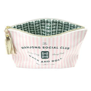 Oil Cloth Pouch - Mahjong Club