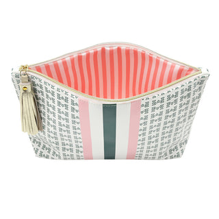 Makeup Cloth Pouch - Mahjong Tiles Stripe
