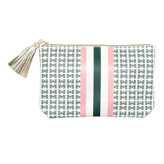 Makeup Cloth Pouch - Mahjong Tiles Stripe